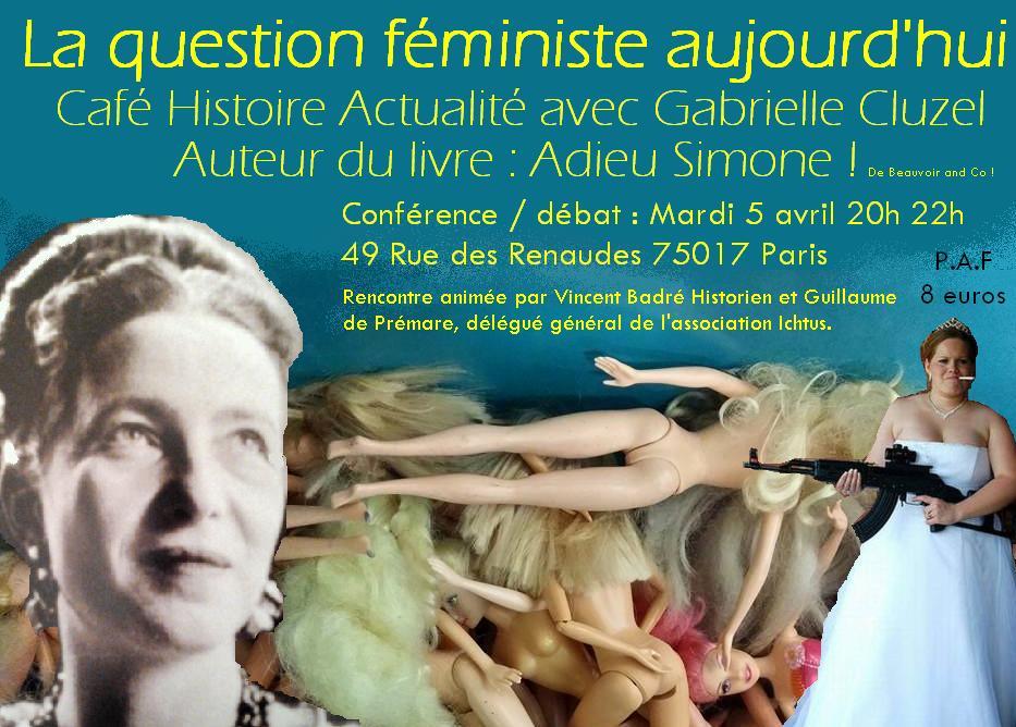 affiche café actualité féminisme Cluzel